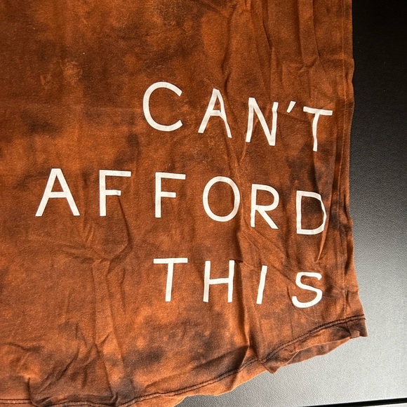 Women’s Small Tie Dye T Shirt Humor Brown Black Grunge Boho Streetwear Artsy - Picture 2 of 11